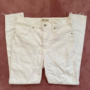 Madewell 9” high rise skinny crop distressed jeans